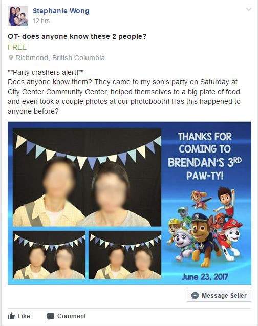 Alleged toddler birthday crashers attend 3-year-old Richmond boy’s party: mom - image
