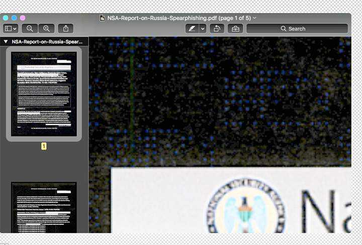 Screenshot from Errata Security showing inverted colouring of printer security dots.