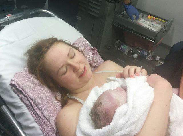 Rebecca Vandenbrink and newborn Alice