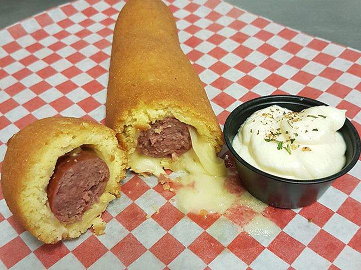 Reuben corndog on the 2017 K-Days menu.