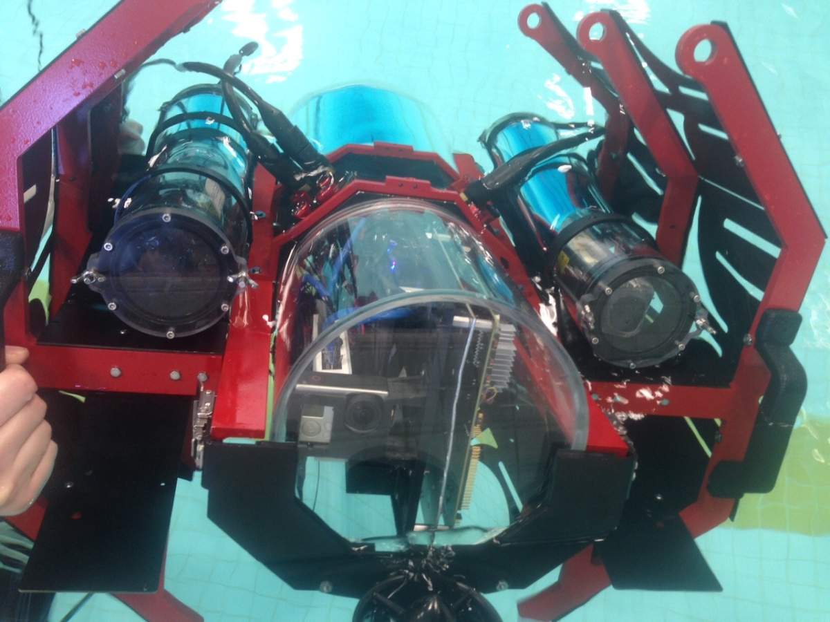 Engineering students work on the Autonomous Robotic Vehicle Project.