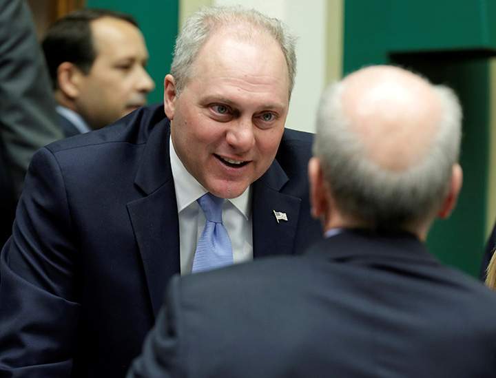 House Majority Whip Steve Scalise pictured on Capitol Hill in Washington, on March 8, 2017.