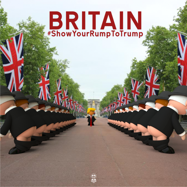 21-bum salute? Brits urged to bare derrieres to Donald Trump - image
