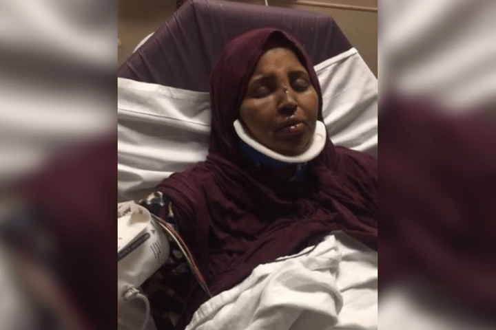 Rahma Warsame is in hospital after an alleged attack in Columbus, Ohio on June 3.