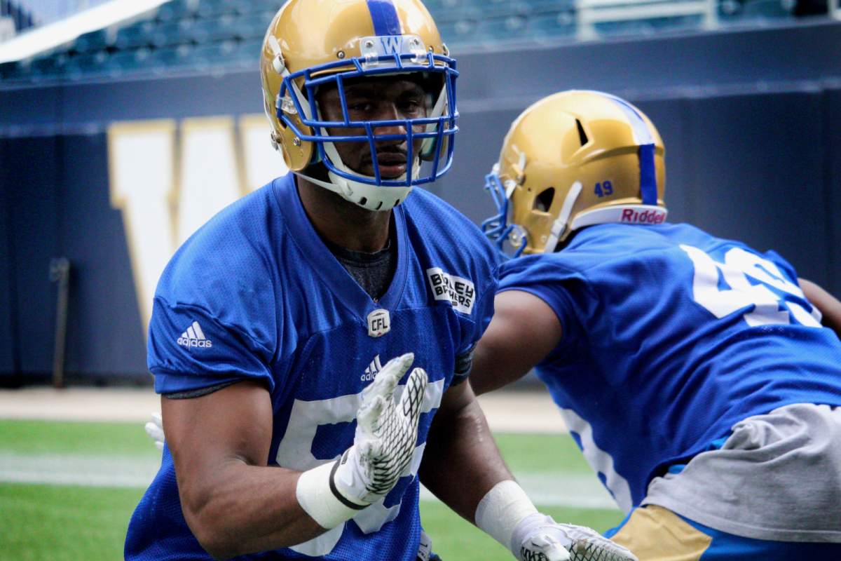 Jamaal Westerman seen during practice