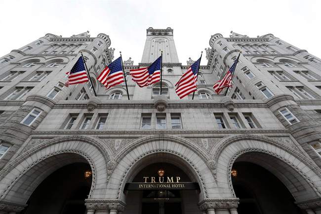 The Trump International Hotel at 1100 Pennsylvania Avenue NW, is seen Wednesday, Dec. 21, 2016 in Washington. 
