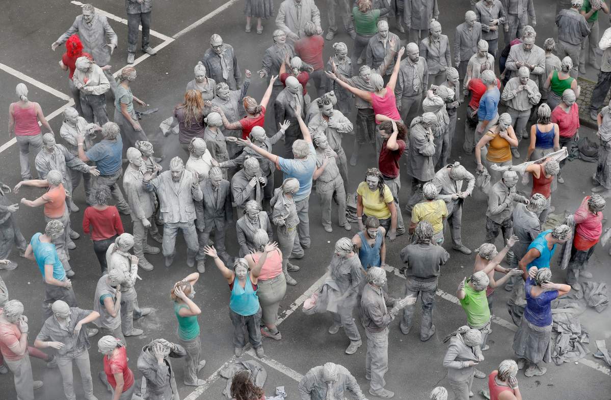 Performative art action ‘1000 Gestalten’ – Zombie Walk G20 summit preparations, Hamburg, Germany – 05 Jul 2017