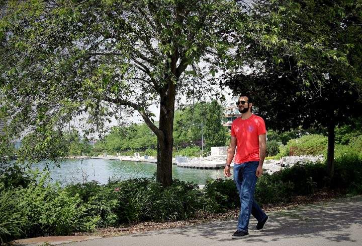 Former Guantanamo Bay prisoner Omar Khadr, 30, is seen in Mississauga, Ont., on July 6.