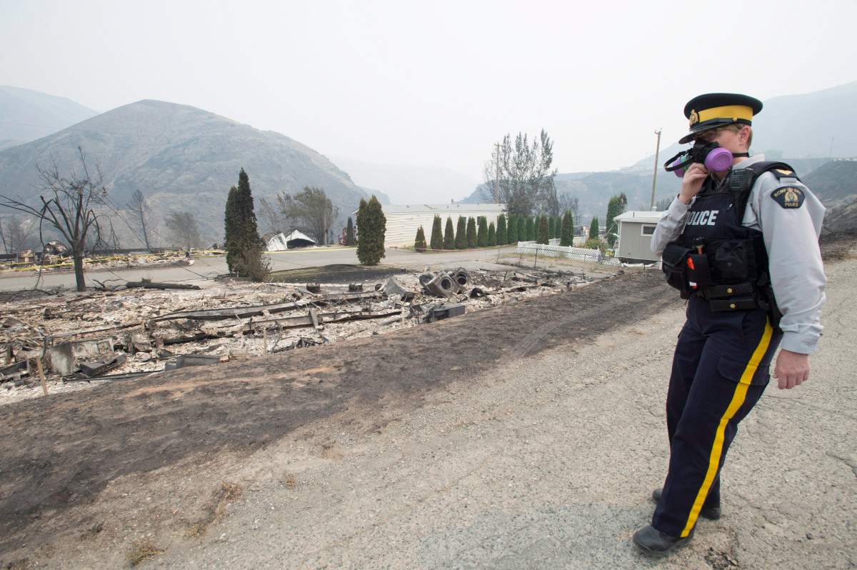 The area of Boston Flats, B.C. is pictured Tuesday, July 11, 2017 after a wildfire ripped through the area earlier in the week. THE CANADIAN PRESS/Jonathan Hayward.