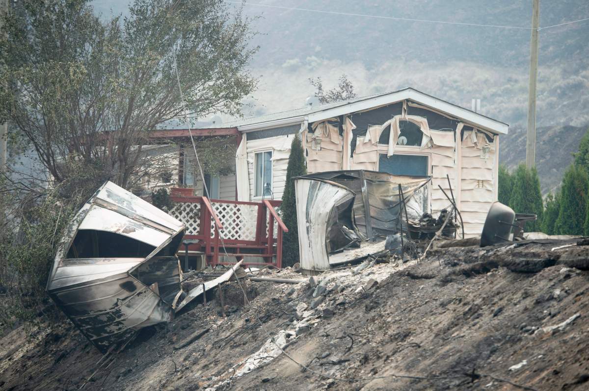 The area of Boston Flats, B.C. is pictured Tuesday, July 11, 2017 after a wildfire ripped through the area earlier in the week. THE CANADIAN PRESS/Jonathan Hayward