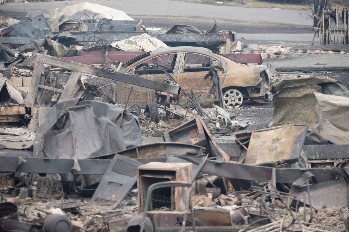 The area of Boston Flats, B.C. is pictured Tuesday, July 11, 2017 after a wildfire ripped through the area earlier in the week. THE CANADIAN PRESS/Jonathan Hayward