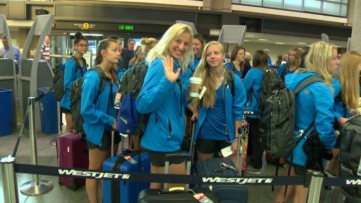 Alberta athletes preparing to depart to Winnipeg for the Canada Summer Games.