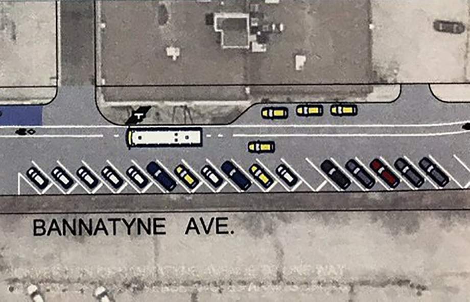 A City of Winnipeg pilot project will see diagonal parking on Bannatyne Avenue in the Exchange District. 
