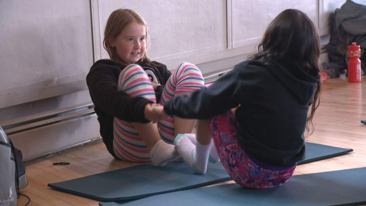 8-year-old Courtney Cochrane of Edmonton attends Alberta's first medically-supervised camp specifically for kids with arthritis on July 12, 2017.