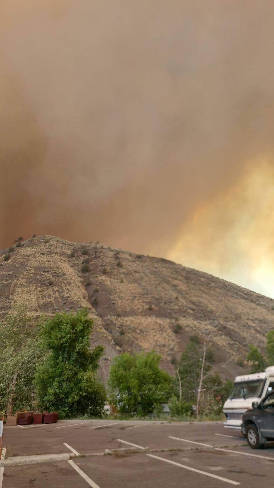 The fire burning near Ashcroft. Courtesy: Duane Church