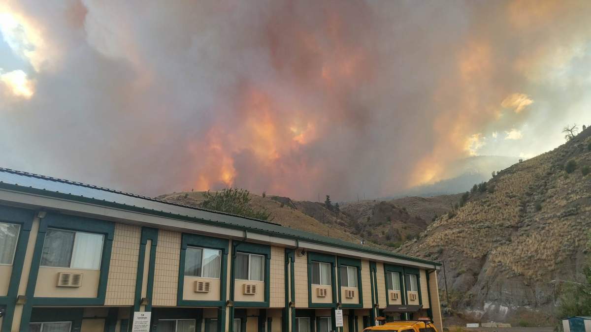 The fire burning near Ashcroft. Courtesy: Duane Church.