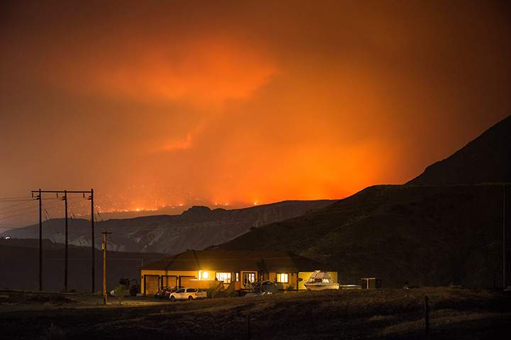 A wildfire in British Columbia.