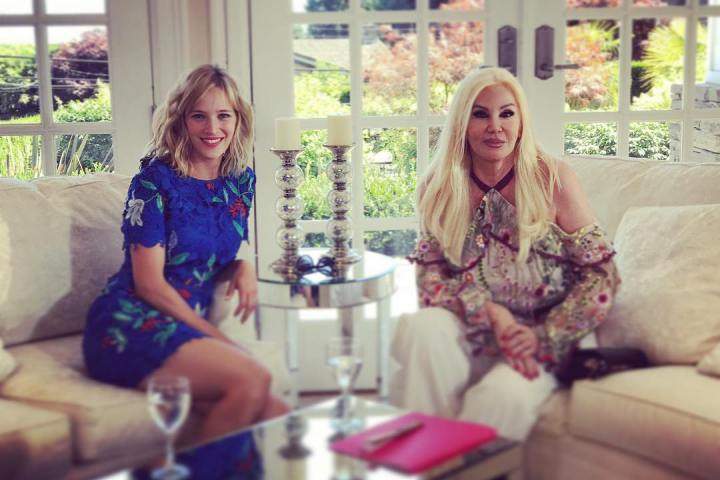 Luisana Lopilato and TV presenter Susana Gimenez.