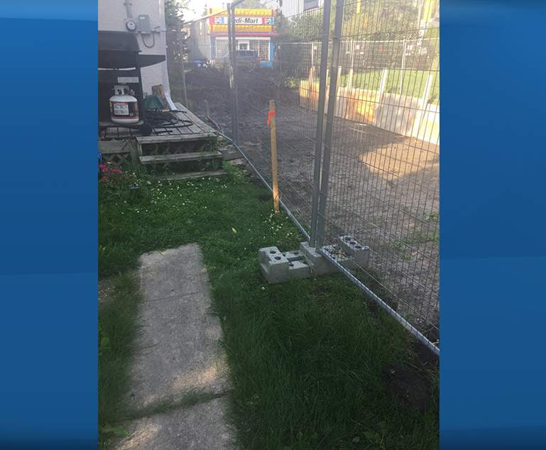 In this photo shared on Facebook, Lauren Henderson shows the effect the construction site next door to her home has on her property. 