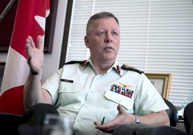 Chief of the Defence Staff Gen. Jonathan Vance is shown in his office in Ottawa on Thursday, June 8, 2017.