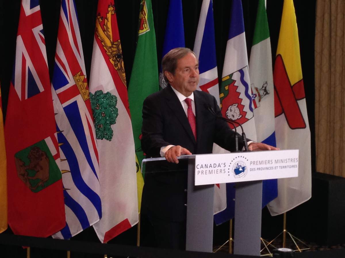 Ambassador David MacNaughton meets with Canada's premiers in Edmonton to discuss trade, Tuesday, July 18, 2017. 