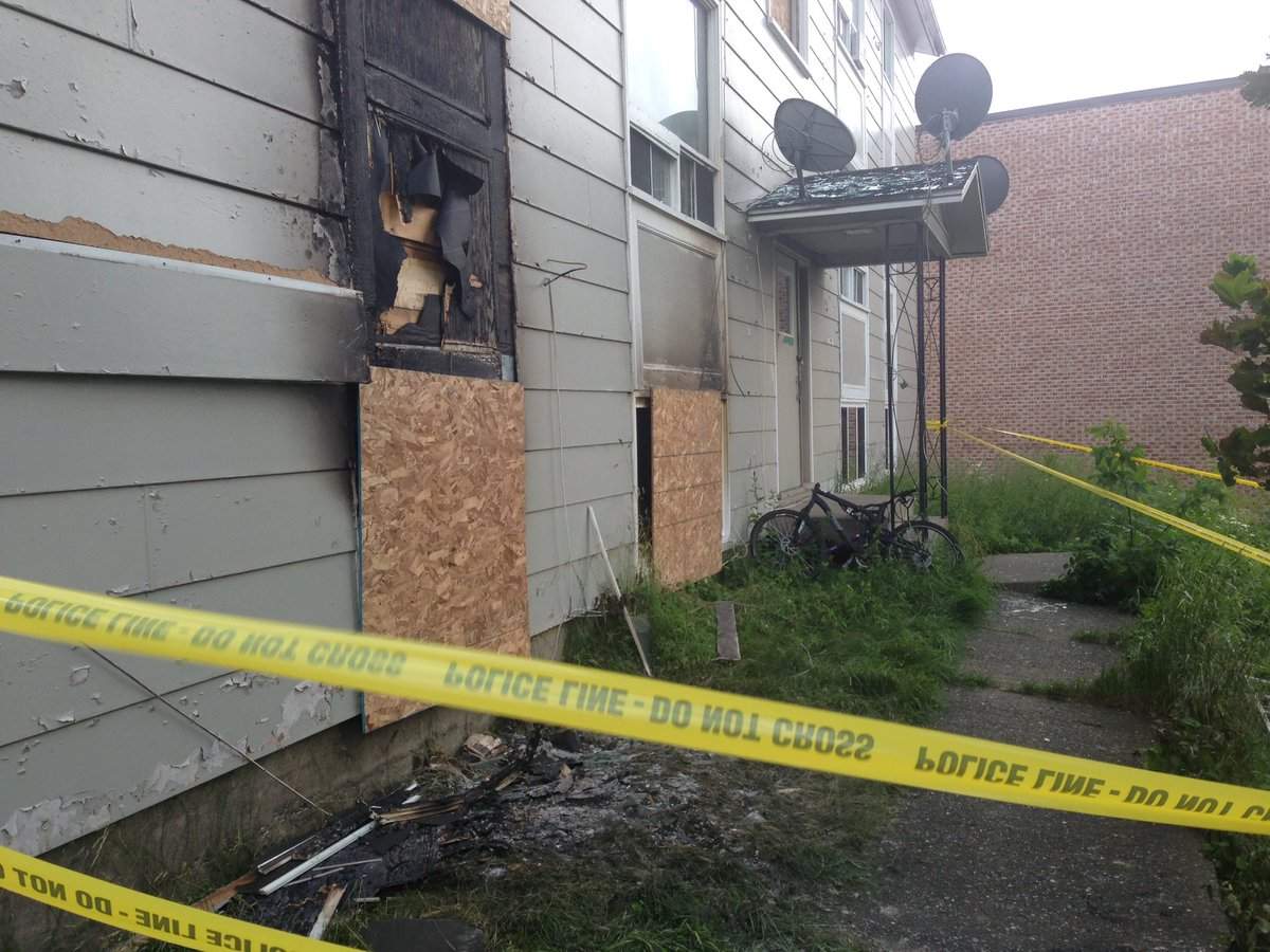 Fire broke out at 681 Main Street in Woodstock, N.B. on Sunday July 2, 2017.