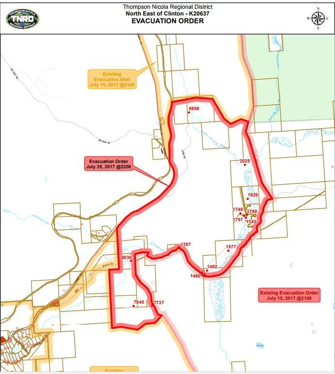 Wildfire forces new evacuation order northeast of Clinton - image