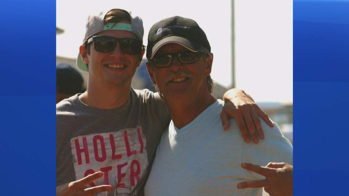 Captain Joe Howlett, right, and his son Tyler Howlett are pictured in this undated photo. Joe was killed after freeing a whale during a rescue mission off the New Brunswick coast on Monday, July 10, 2017.