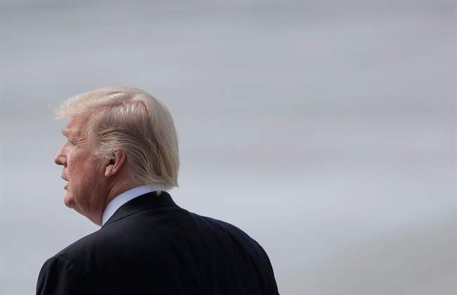 U.S. President Donald Trump arrives for the G20 summit in Hamburg on July 6.