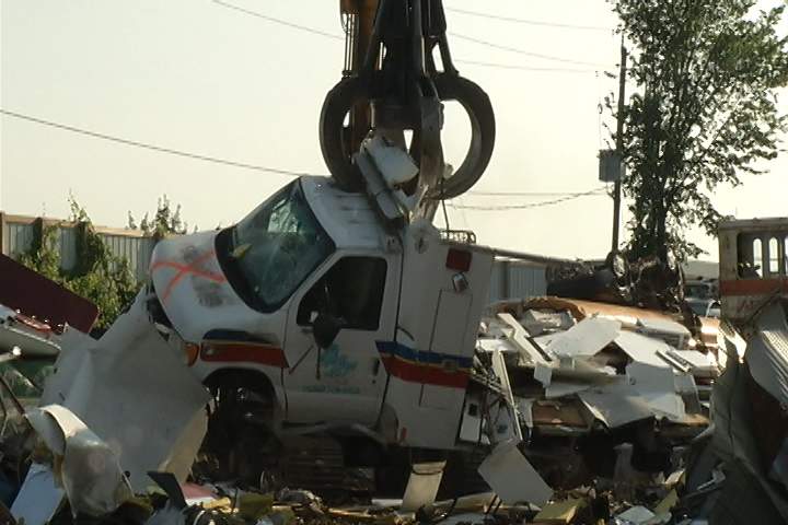 Two Peterborough, Ont. businesses have partnered to raise money by crushing metal.