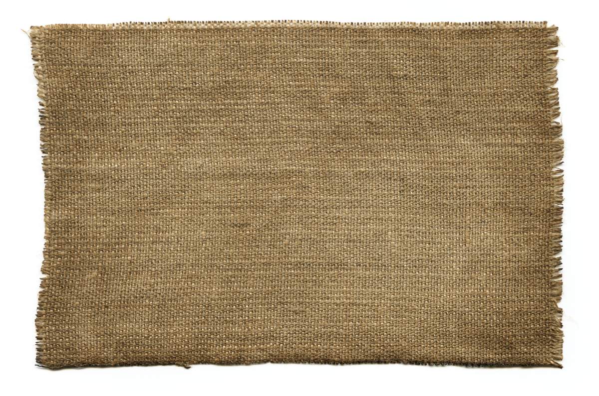 Material used for a burlap sack.