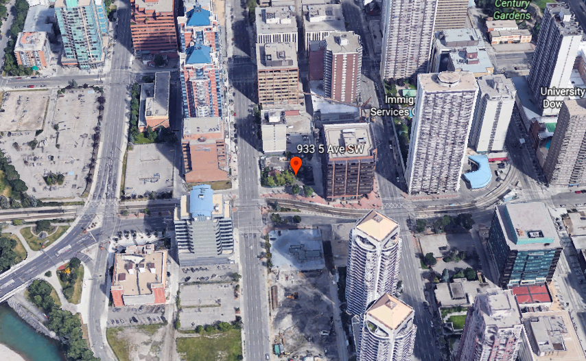 One of the sites the City of Calgary is looking to sell to non-profit groups to encourage construction of more affordable housing units is pictured on Google Earth on June 5, 2017. 