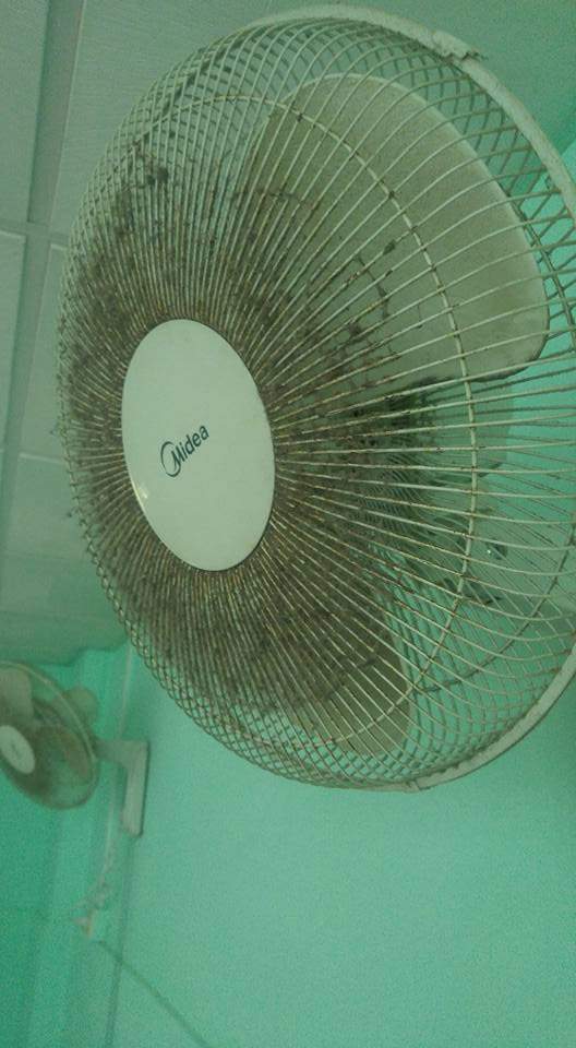 A fan inside the hospital Nicole Antinello’s son was recovering in.