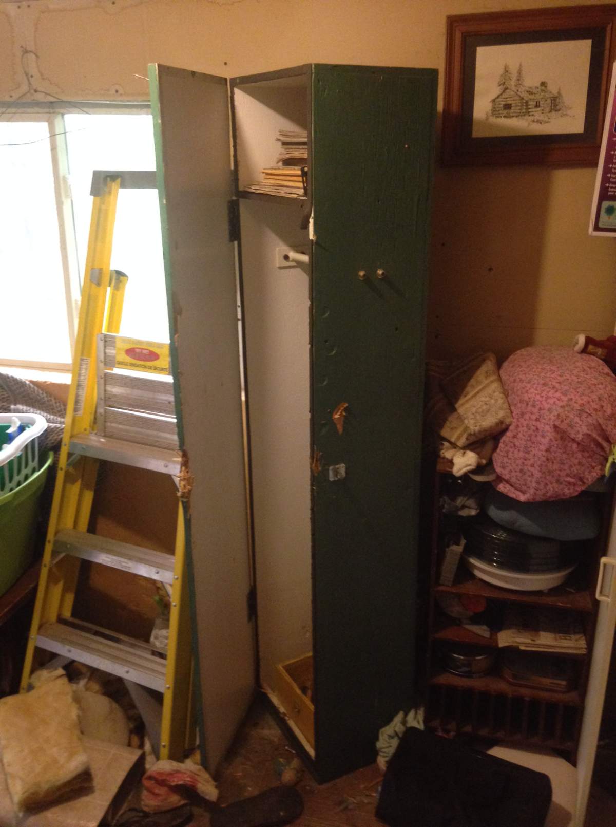 The gun cabinet at Williams Lake resident Tracy Roy’s home.