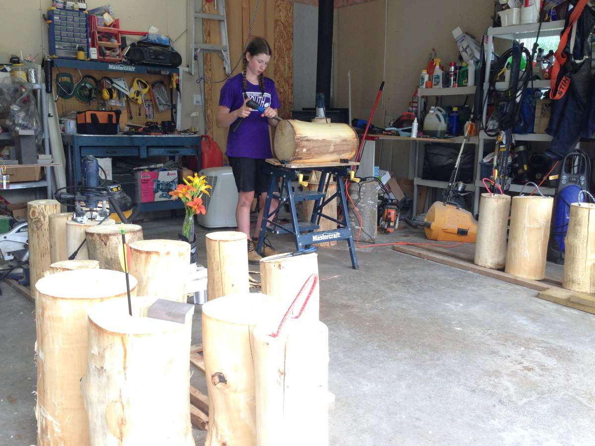 Caelyn Parker spends a lot of time in her garage working on projects.