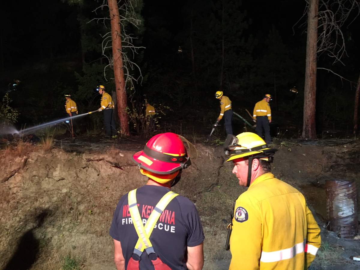 The flames were within 75 metres from Mission Hill Winery. 
