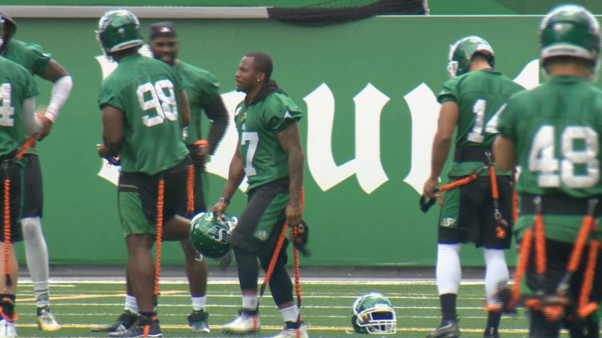 Jovon Johnson credits Roughrider veterans like Eddie Davis for helping him as a young cornerback breaking into the league