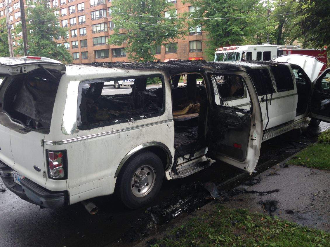 Wedding limo goes up in flames in Halifax, couple’s marriage certificate ruined in fire - image