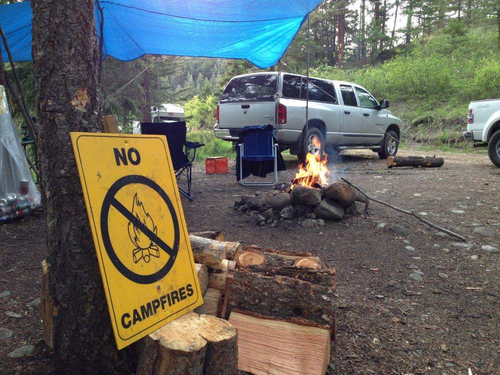A fire ban was issued Sunday in parts of southern Alberta.