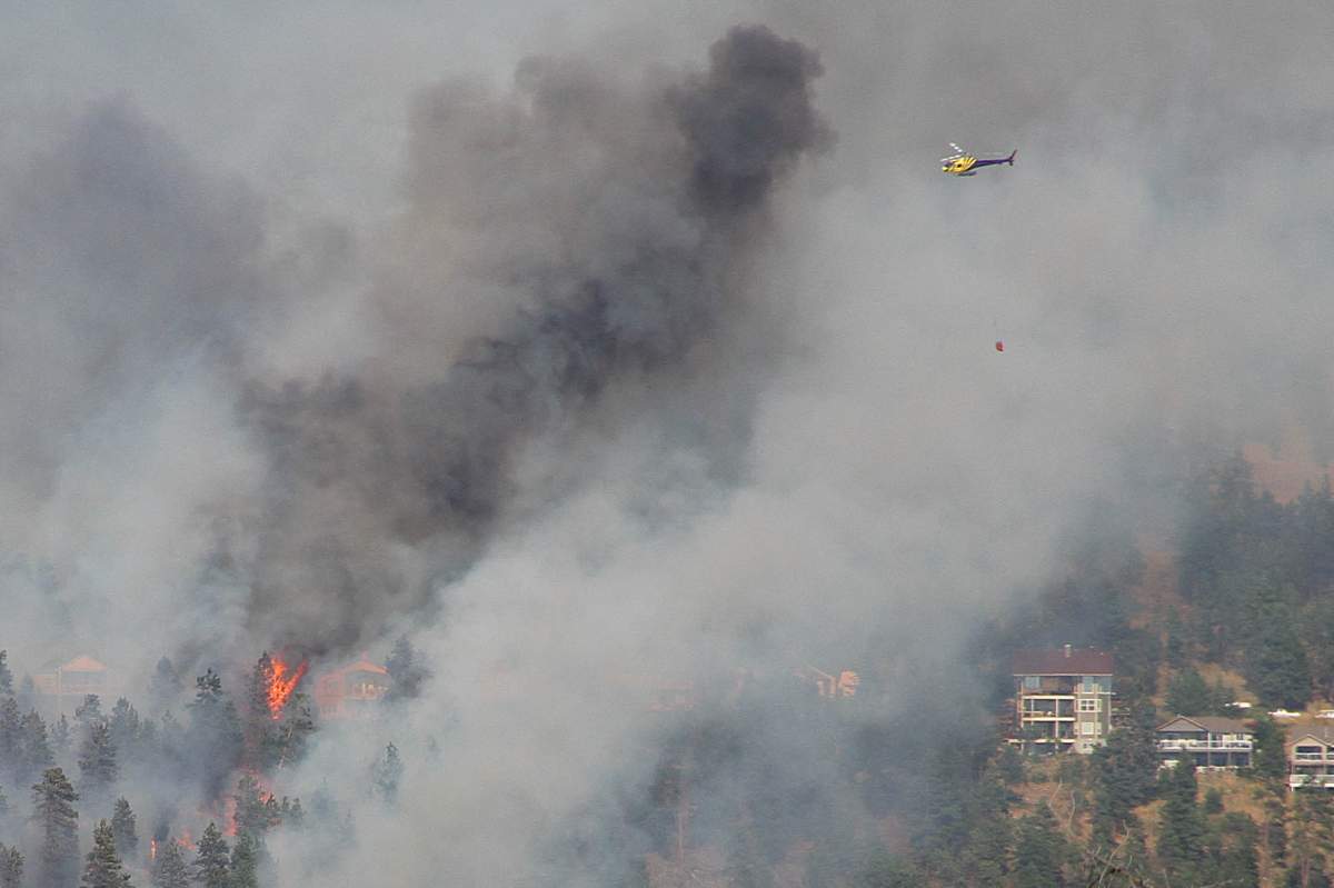 File photo. Fighting the Okanagan Centre fire.