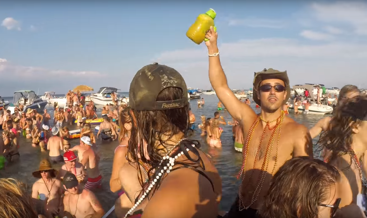 Pottahawk has previously been billed on social media as 'North America’s biggest boat party' with more than 2,000 boats and 10,000 people in attendance.