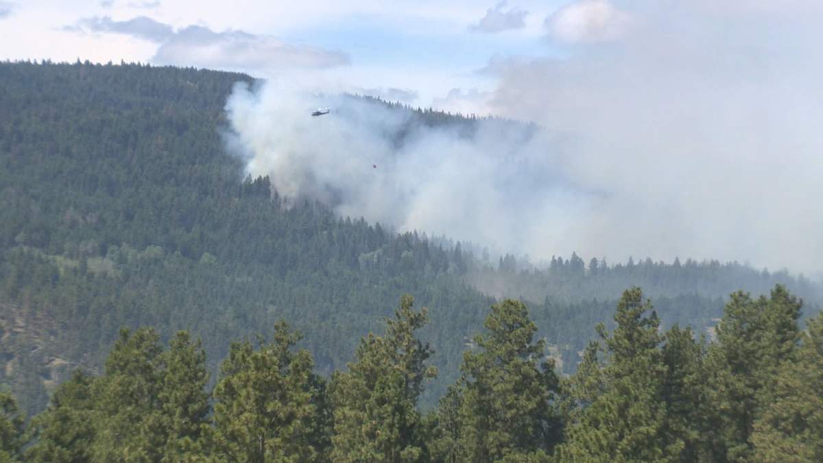 The fire burning near Princeton. File photo.