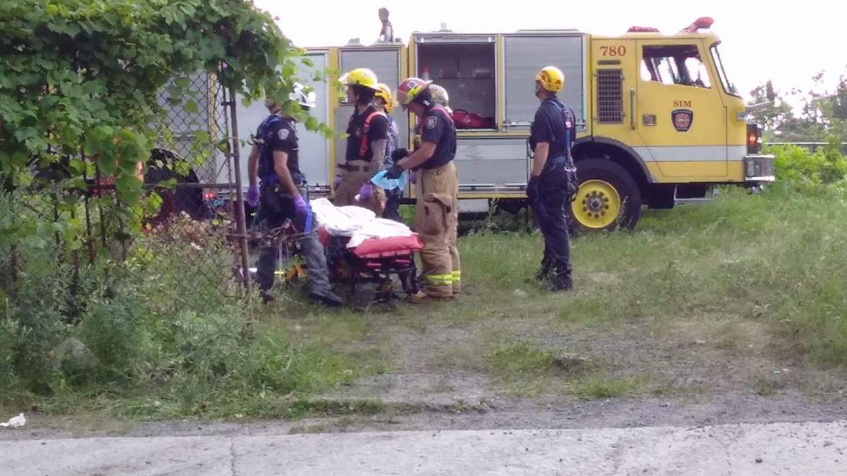 A 15-year-old boy is in hospital after falling from the eighth floor of Canada Malting Silos building in Saint-Henri, Monday, July 31, 2017.