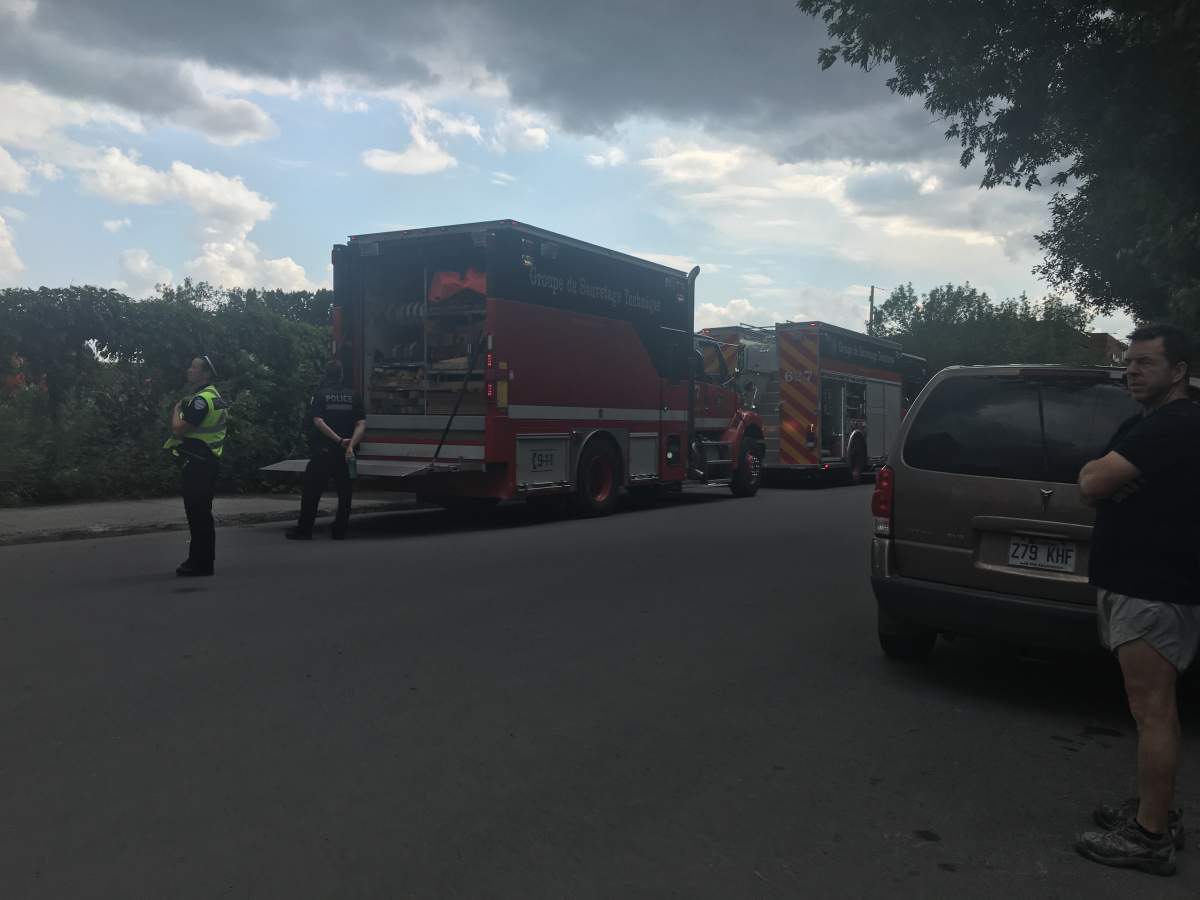 A 15-year-old boy is in hospital after falling from the eighth floor of Canada Malting Silos building in Saint-Henri, Monday, July 31, 2017.
