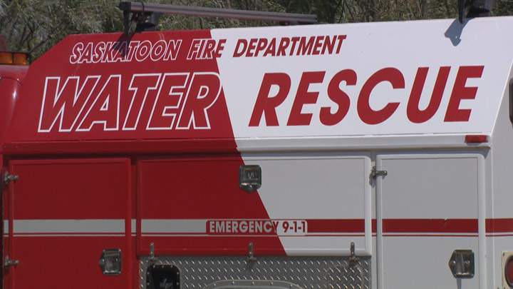 The Saskatoon Fire Department water rescue truck.