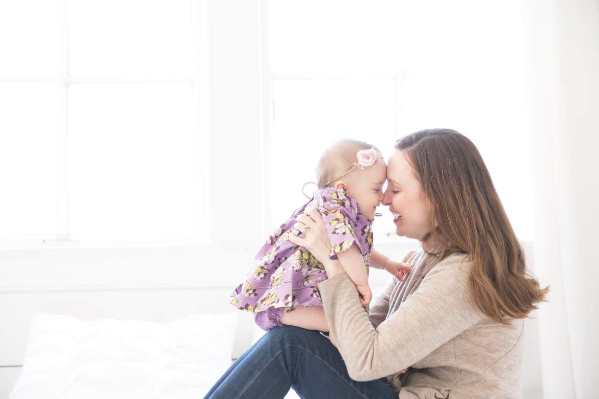 Jennifer Weedon Palazzo and her youngest child. Courtesy of Ariana Falerni