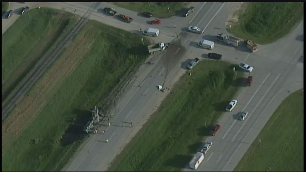 First responders were called to a crash on Highway 75 involving a semi Monday morning.
