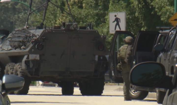 A standoff in Surrey ended peacefully on July 5, 2017.