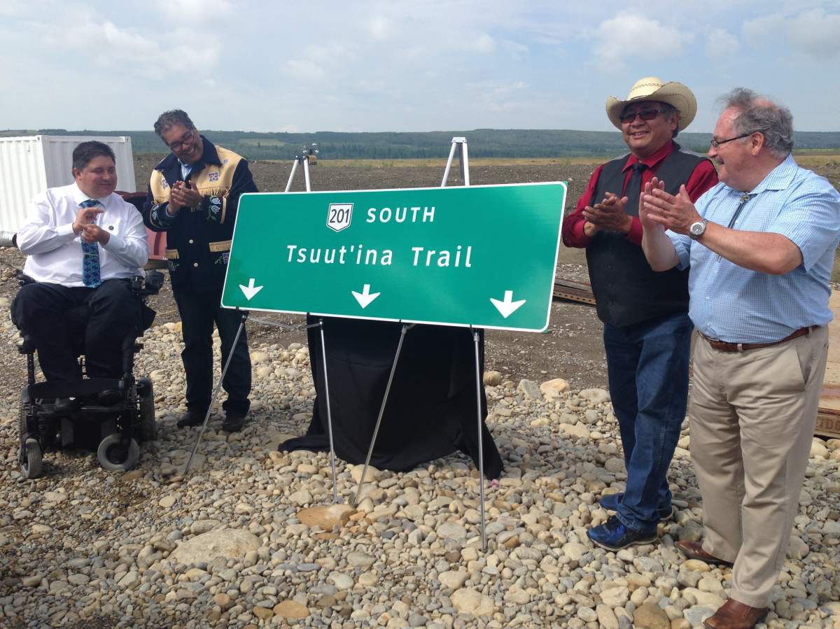 Officials announced the Southwest Calgary Ring Road would be renamed "Tsuut'ina Trail" on Monday, July 10,2017. 