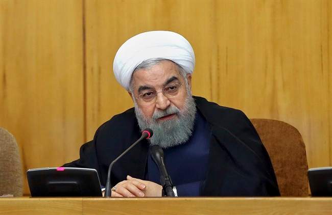 In this photo released by official website of the office of the Iranian Presidency, President Hassan Rouhani speaks during a cabinet meeting in Tehran, Iran, Wednesday, July 19, 2017.